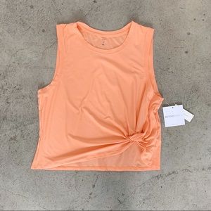 Beyond Yoga NWT Twist-Front Muscle Tank in Peach